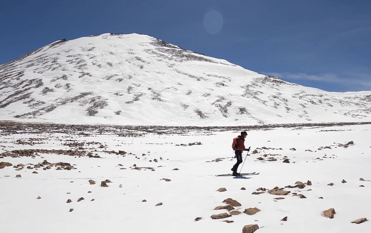 Skiing Kings Peak in Utah.