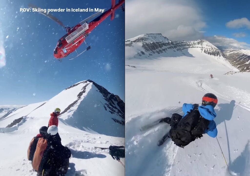 May powder skiing with Arctic Heli Skiing Iceland