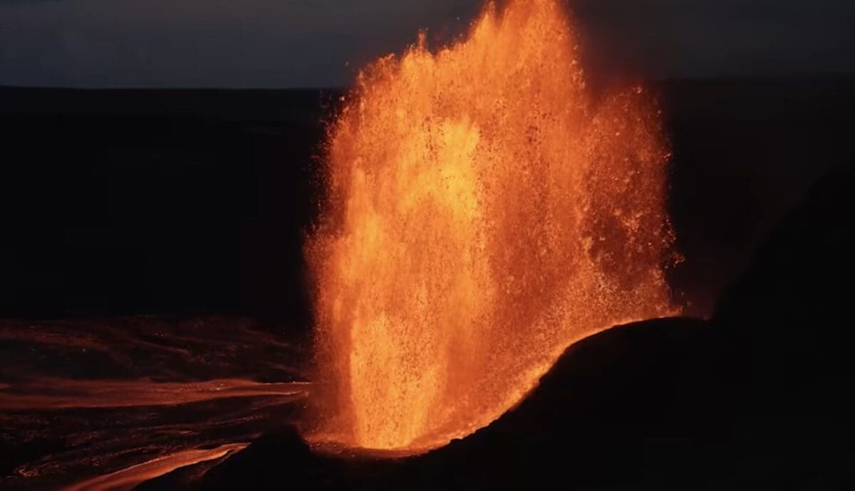 Lava erupts from Kilauea in Hawai'i Volcanoes National Park.