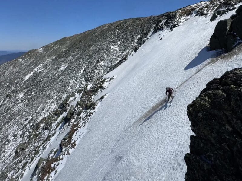 Spring skiing off the Mt. Washington Auto Road.