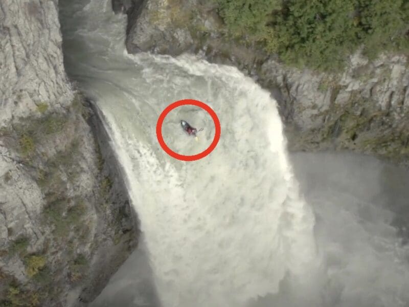 Kayaker sends 114 Foot Keyhole Falls in British Columbia