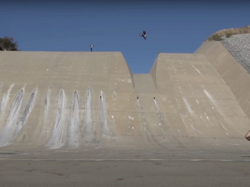 Colby Raha dam wall jump