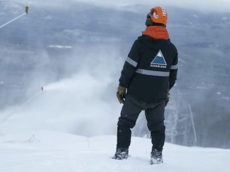 Snowmaking at Sugarloaf Mountain.