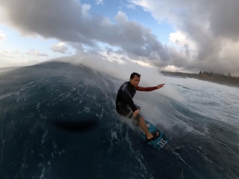 Wakeboarding Maui's Jaws Surf Break.