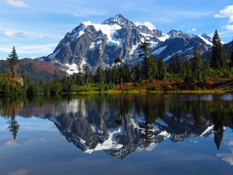 Mount Shuksan Reflected in Azure Lake, North Cascades National Park