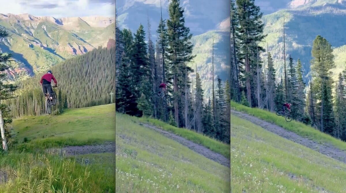 69 foot mountain bike gap jump fail