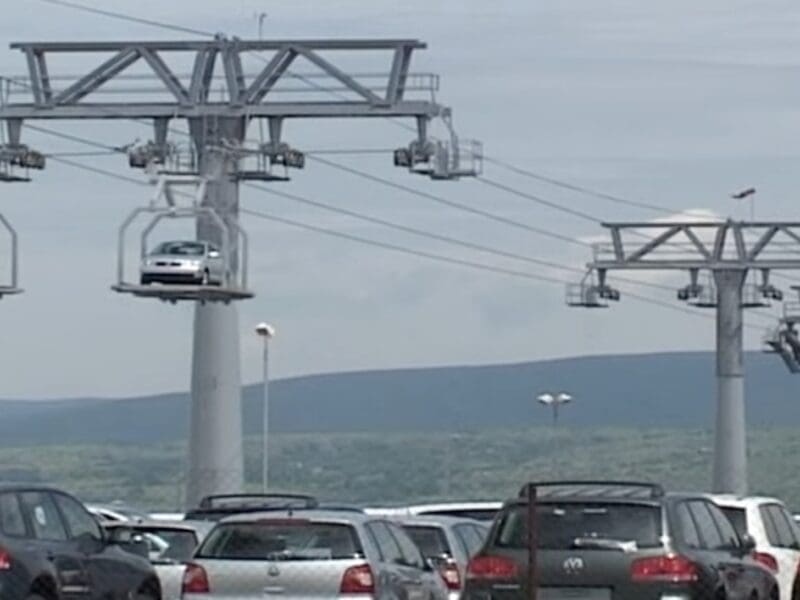 Volkswagen’s Automobile Chairlift In Bratislava, Slovakia.