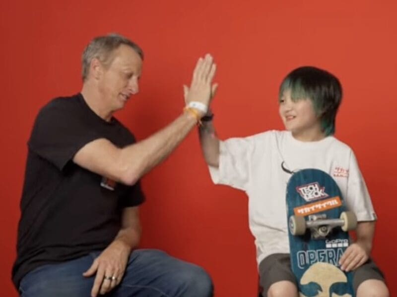 Tony Hawk and Ema Kawakami.