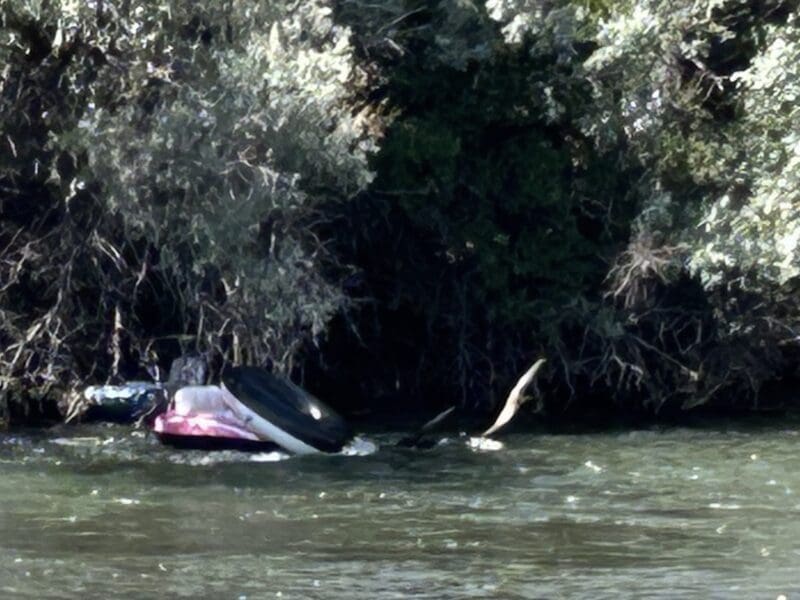 Abandoned tubes discovered on the Arkansas River.
