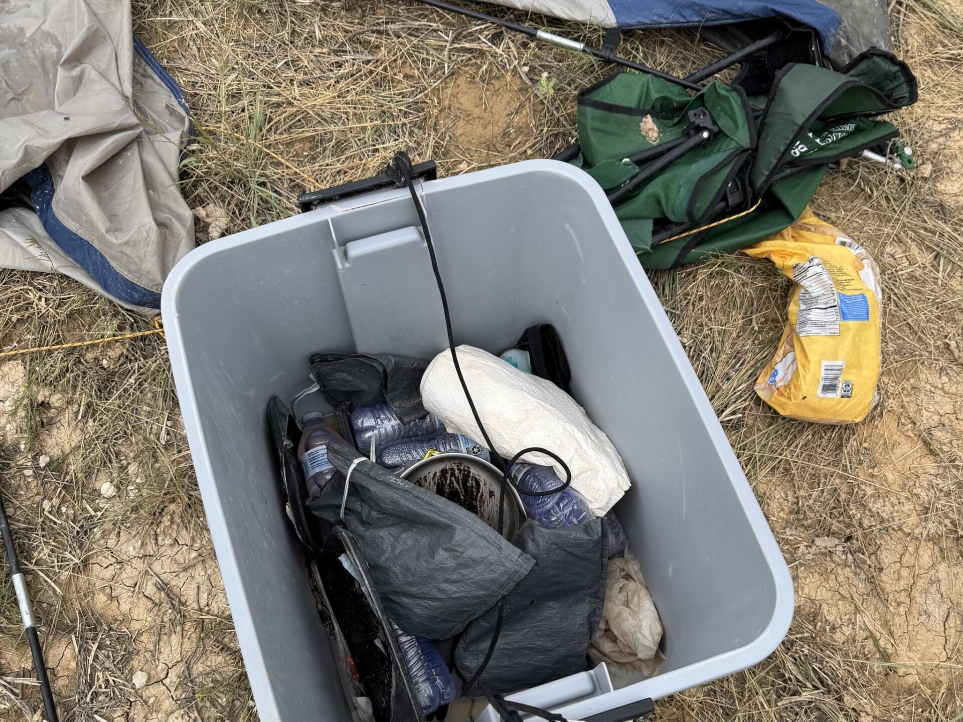 Badlands National Park uses abandoned campsite as PSA about cleaning up after yourself.