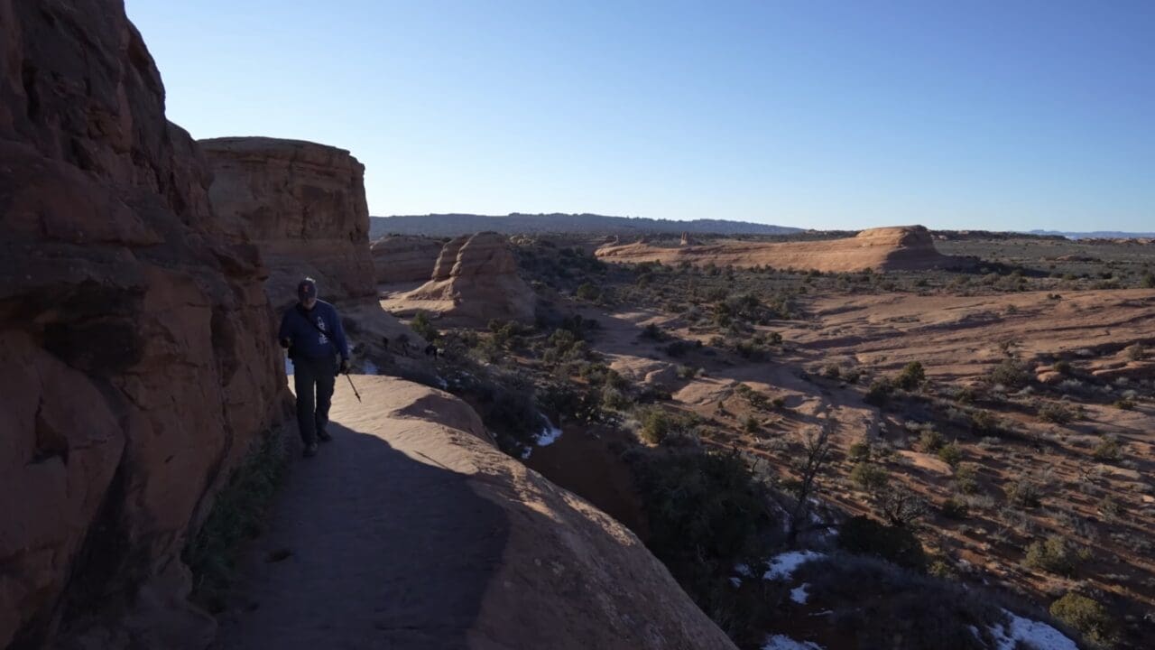 Delicate Arch hike in Arches National Park.