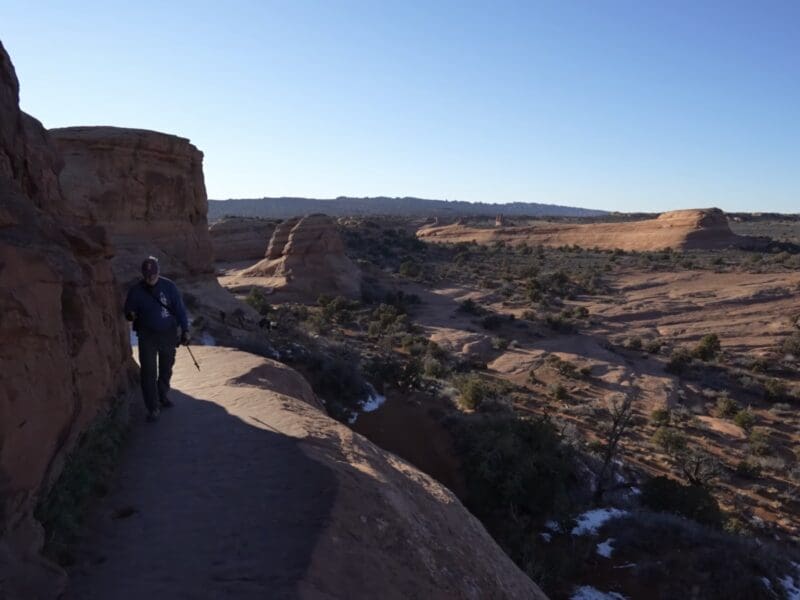Delicate Arch hike in Arches National Park.