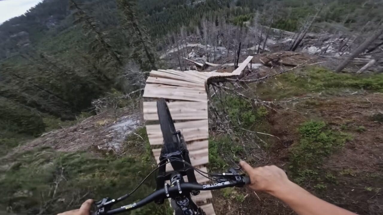 Brage Vestavik's gnarly mountain bike line.
