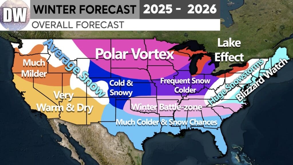 Direct Weather's Winter 2025-2026 Regional Forecast.