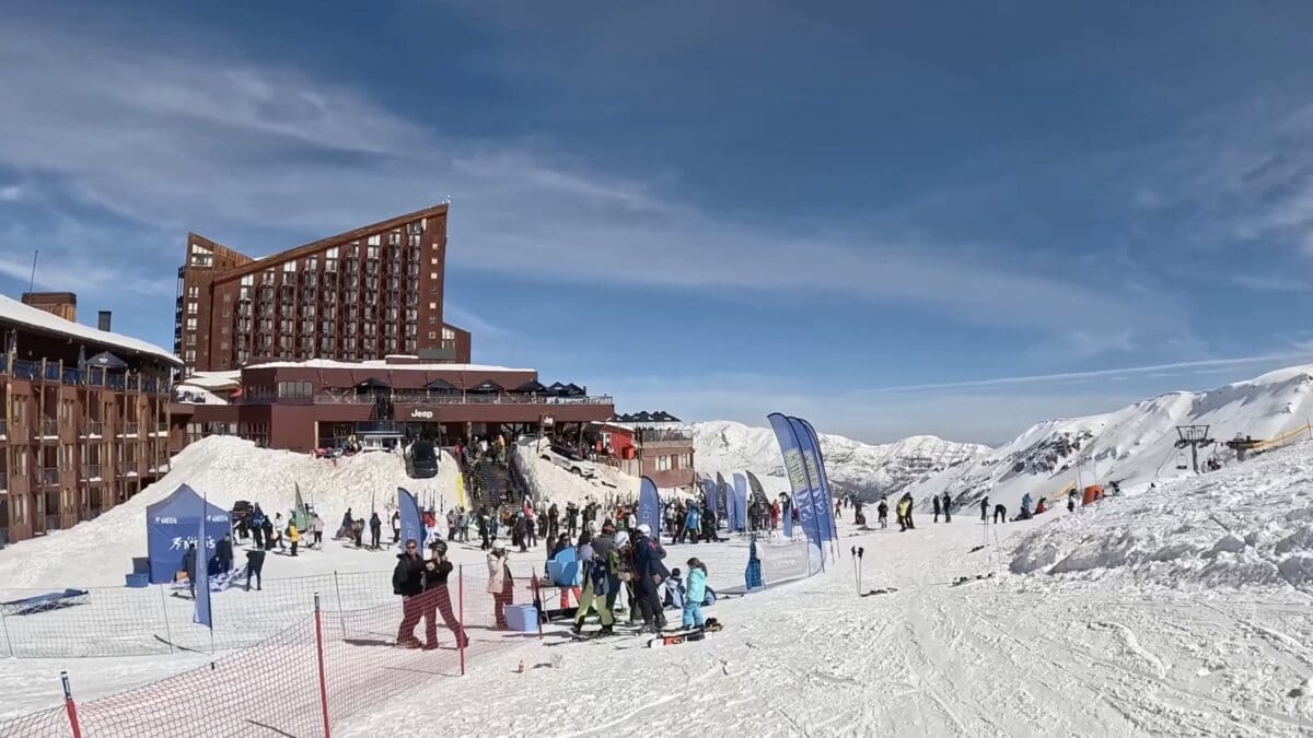 Skiing at Valle Nevado.
