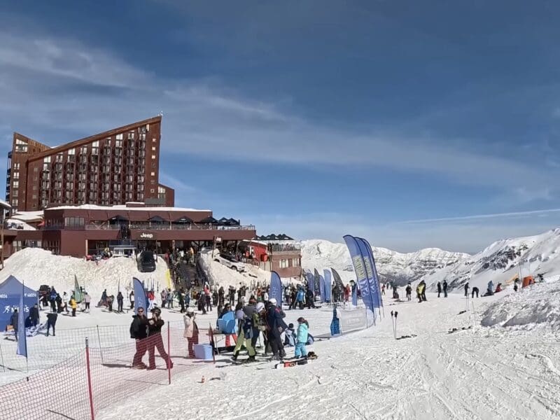 Skiing at Valle Nevado.