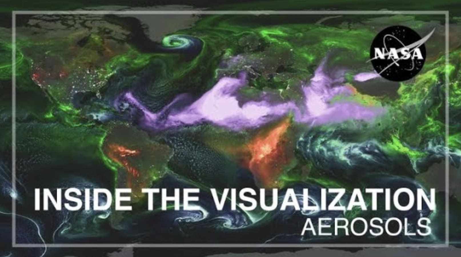 NASA visualization of aerosols affecting weather patterns
