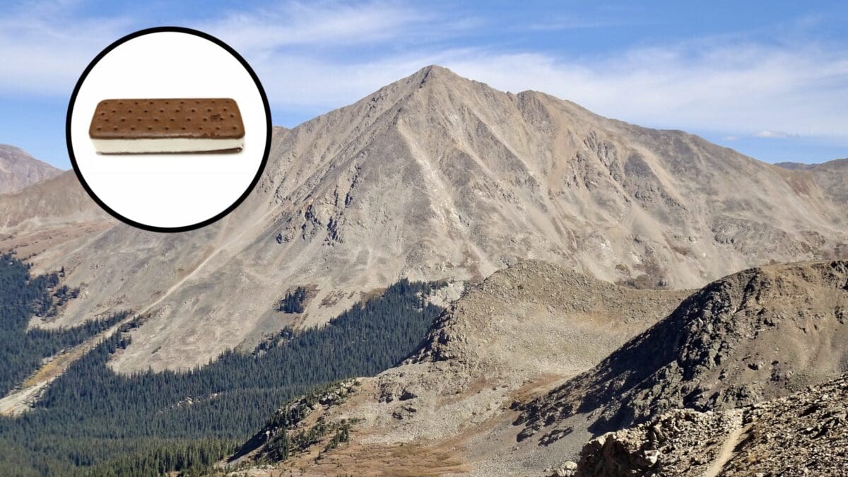 Huron Peak, ice cream sandwich.