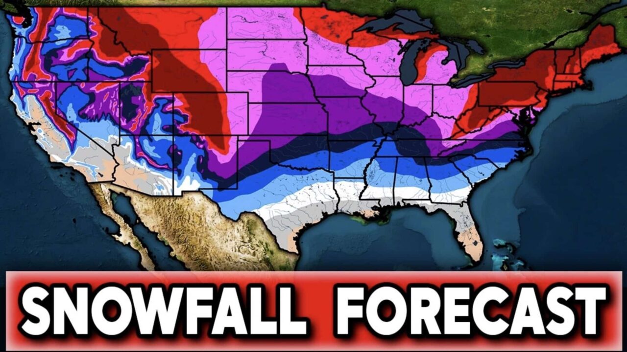 Direct Weather 2026-2027 snowfall forecast map.