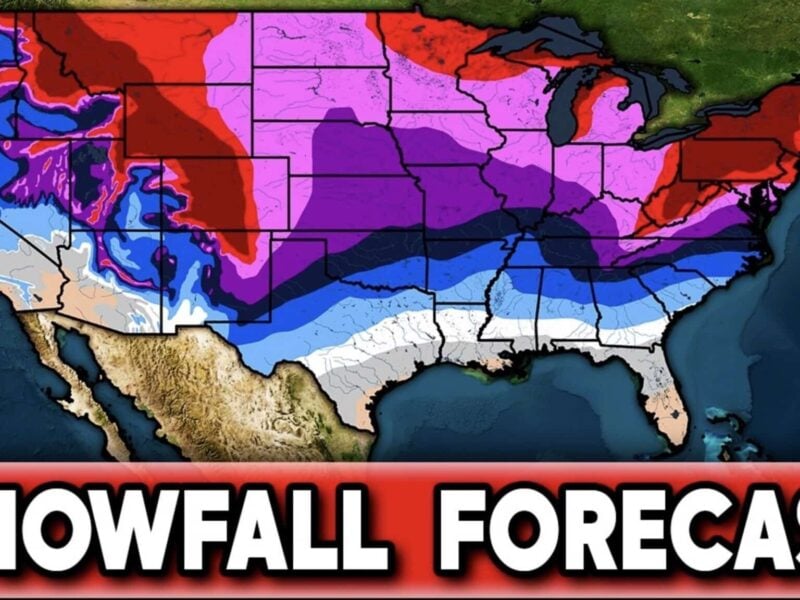 Direct Weather 2026-2027 snowfall forecast map.