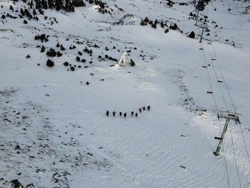 Bootpacking at Taos Ski Valley.