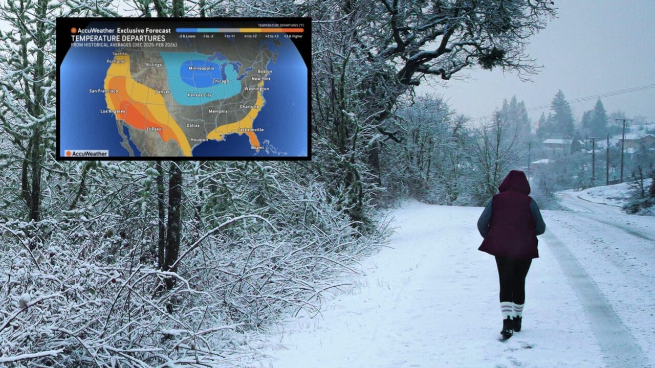 Winter temperature forecast.