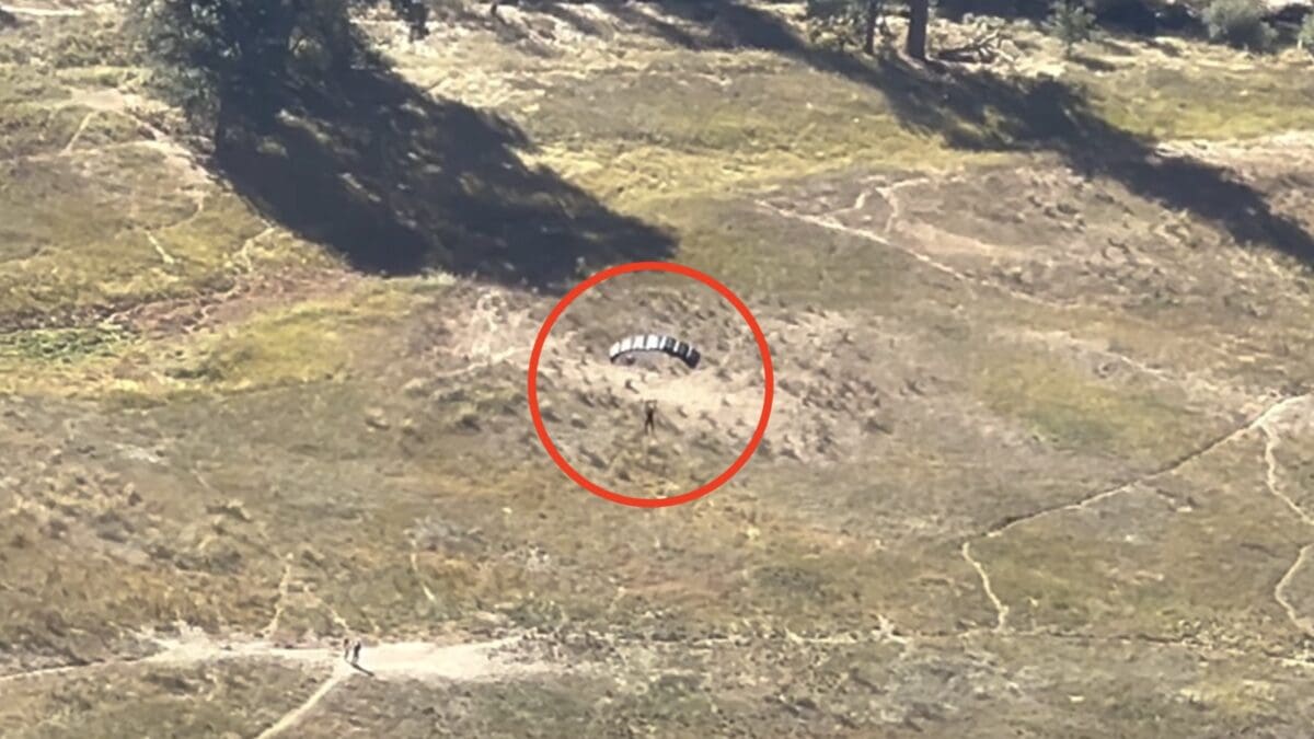 BASE Jumpers in Yosemite National Park.