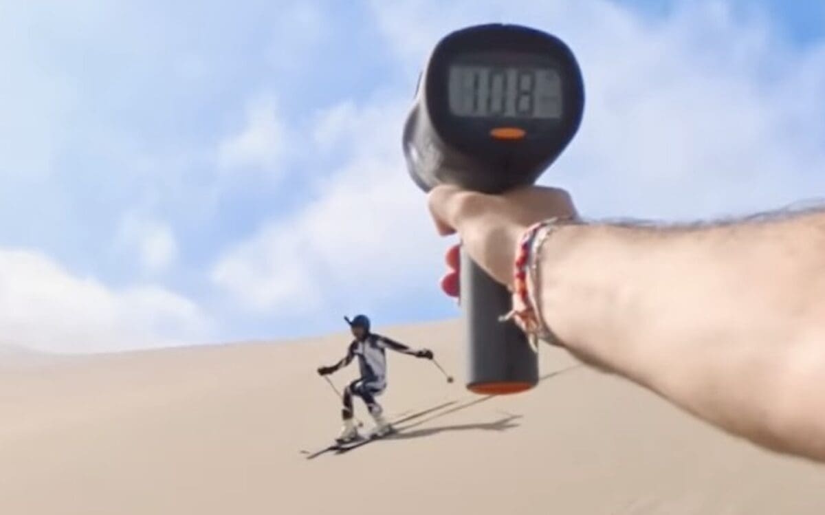 World Record Sand Skiing Speed