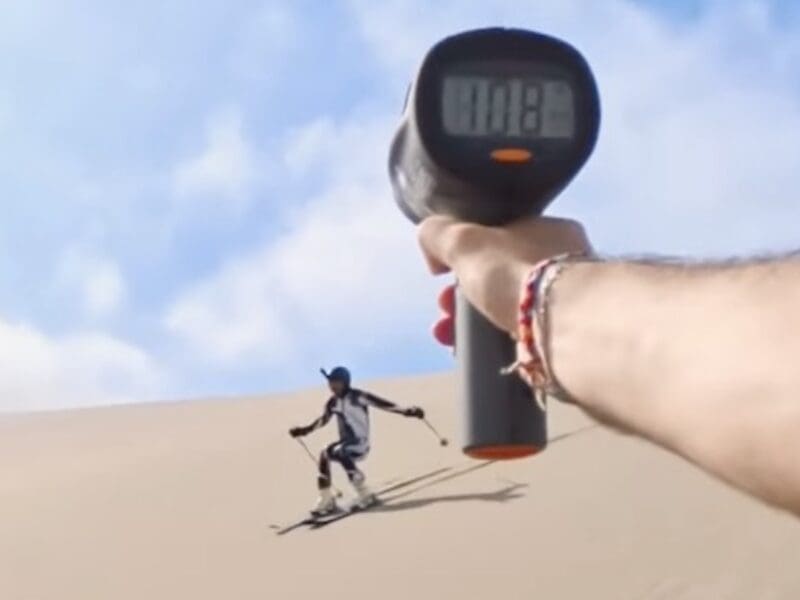World Record Sand Skiing Speed