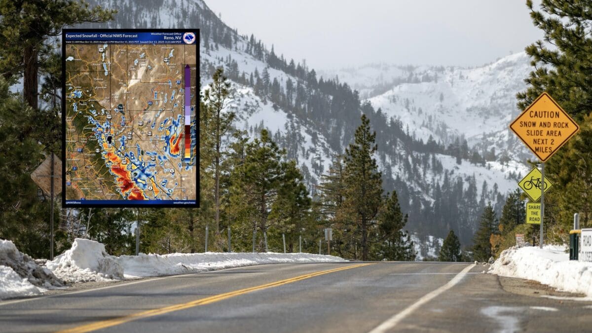 Tahoe area snowfall.