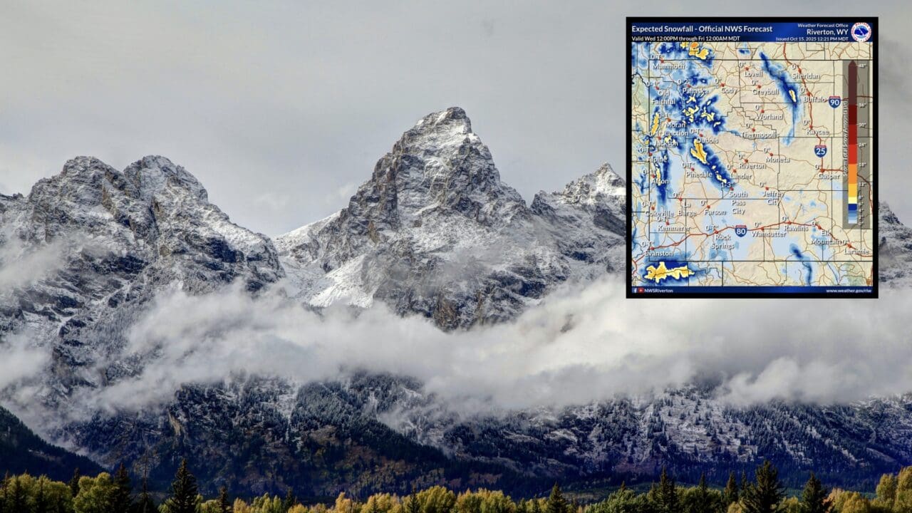 Wyoming expected snowfall.