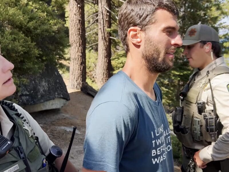 Professional BASE jumper Chase Reinford arrested for rope swing.