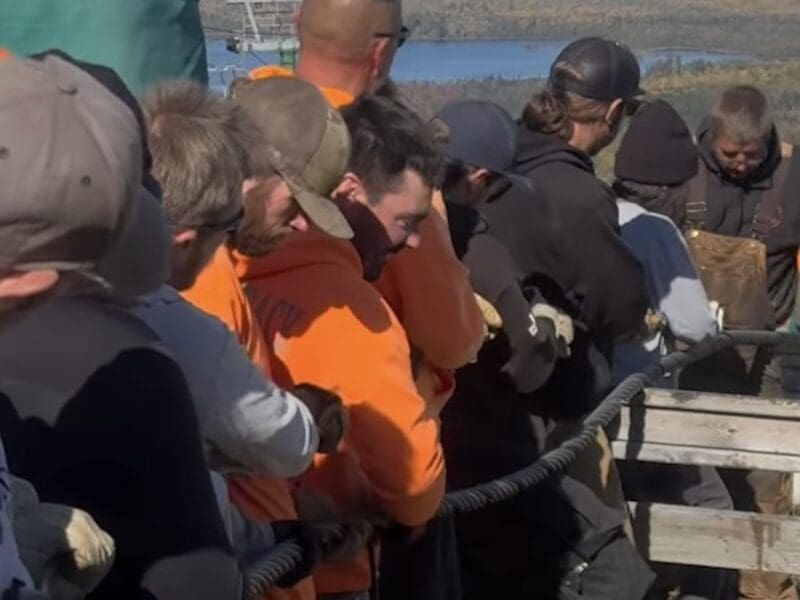 Chairlift haul rope splicing.