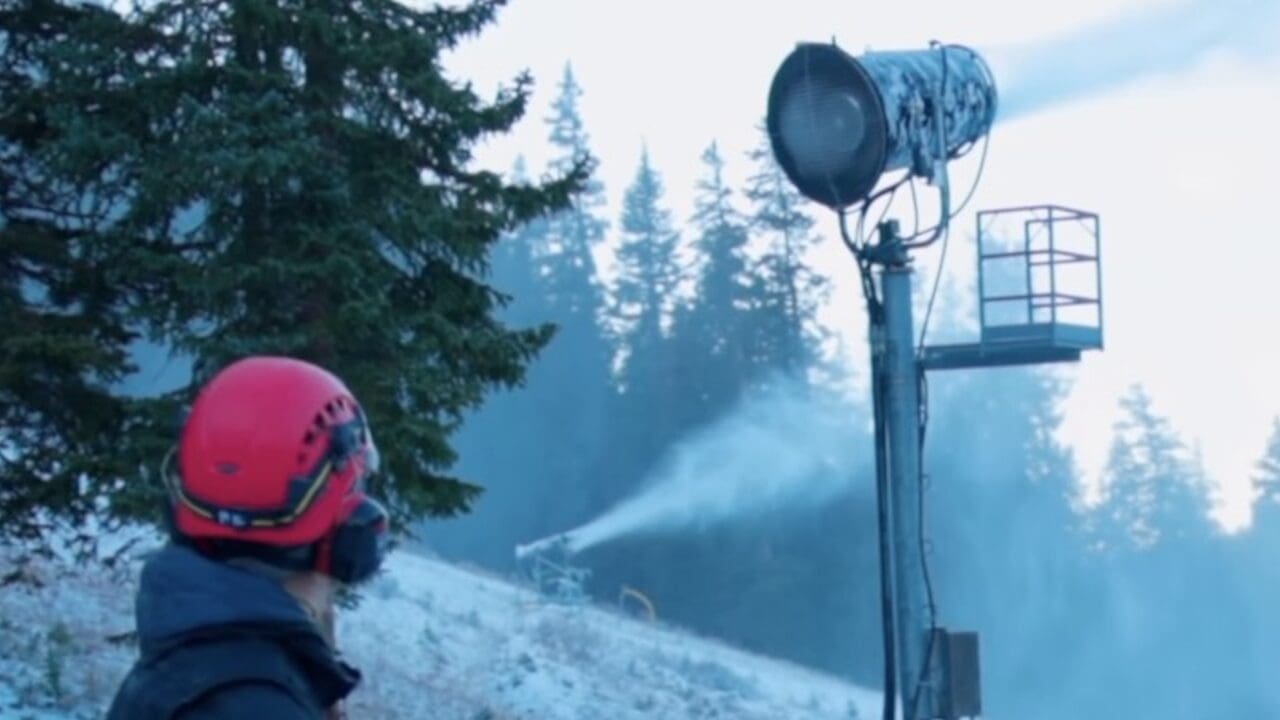 Snowmaking at Arapahoe Basin.