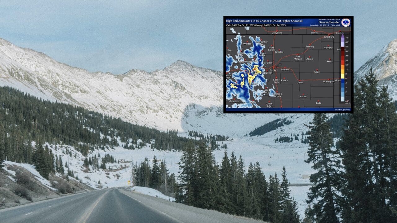Colorado snowfall forecast.