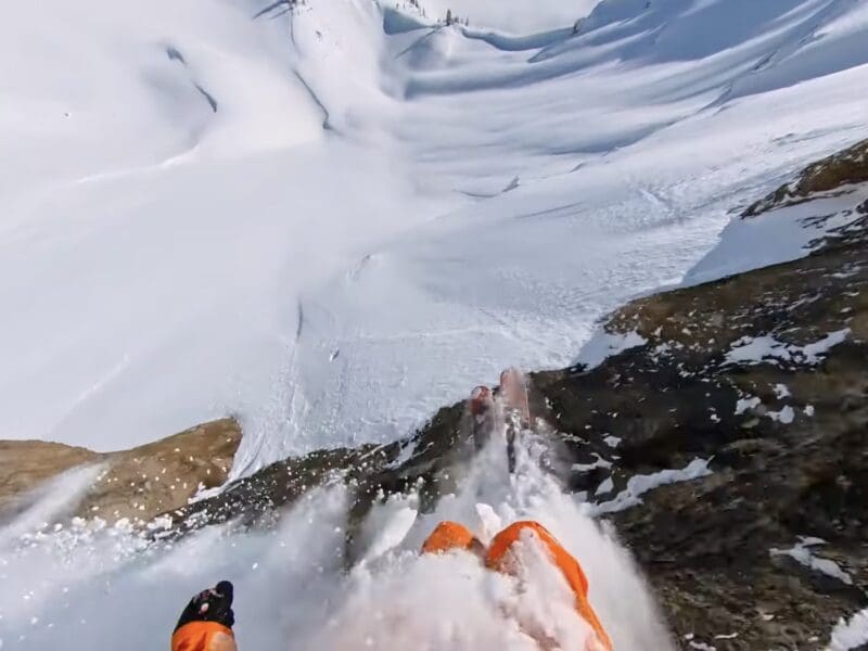 Extreme skiing around Jackson Hole, Wyoming.