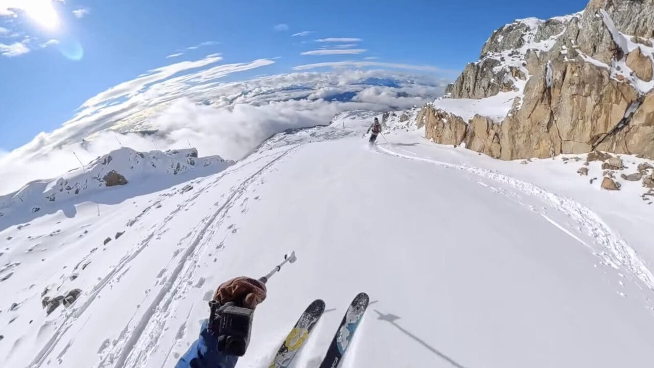 Preseason powder turns at Whistler Blackcomb.