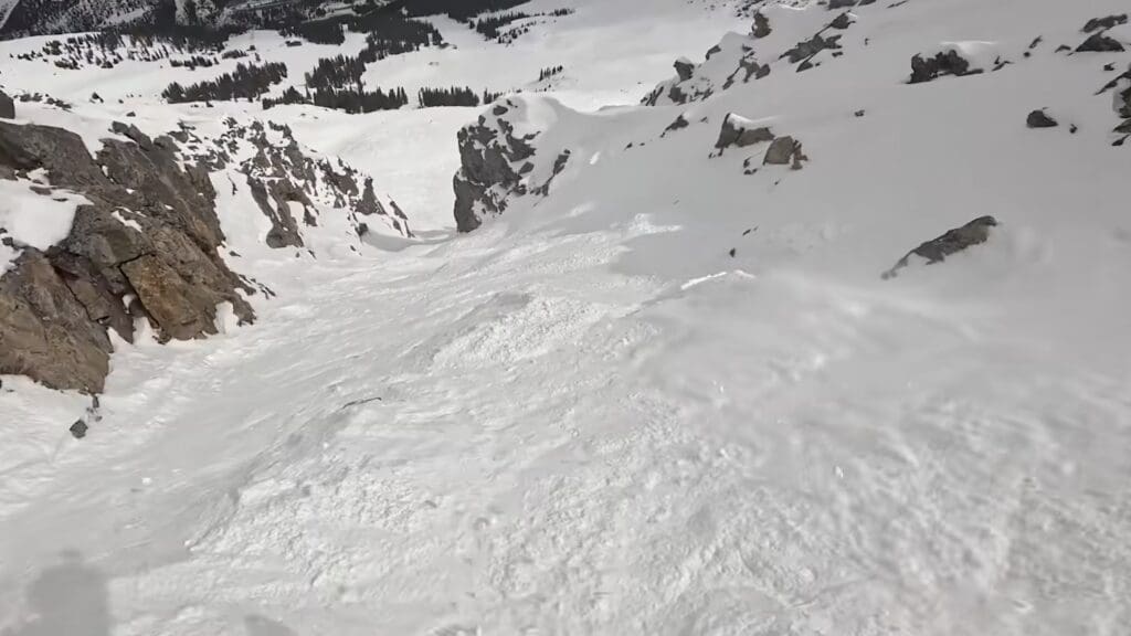 Chute skiing is often considered extreme skiing terrain.