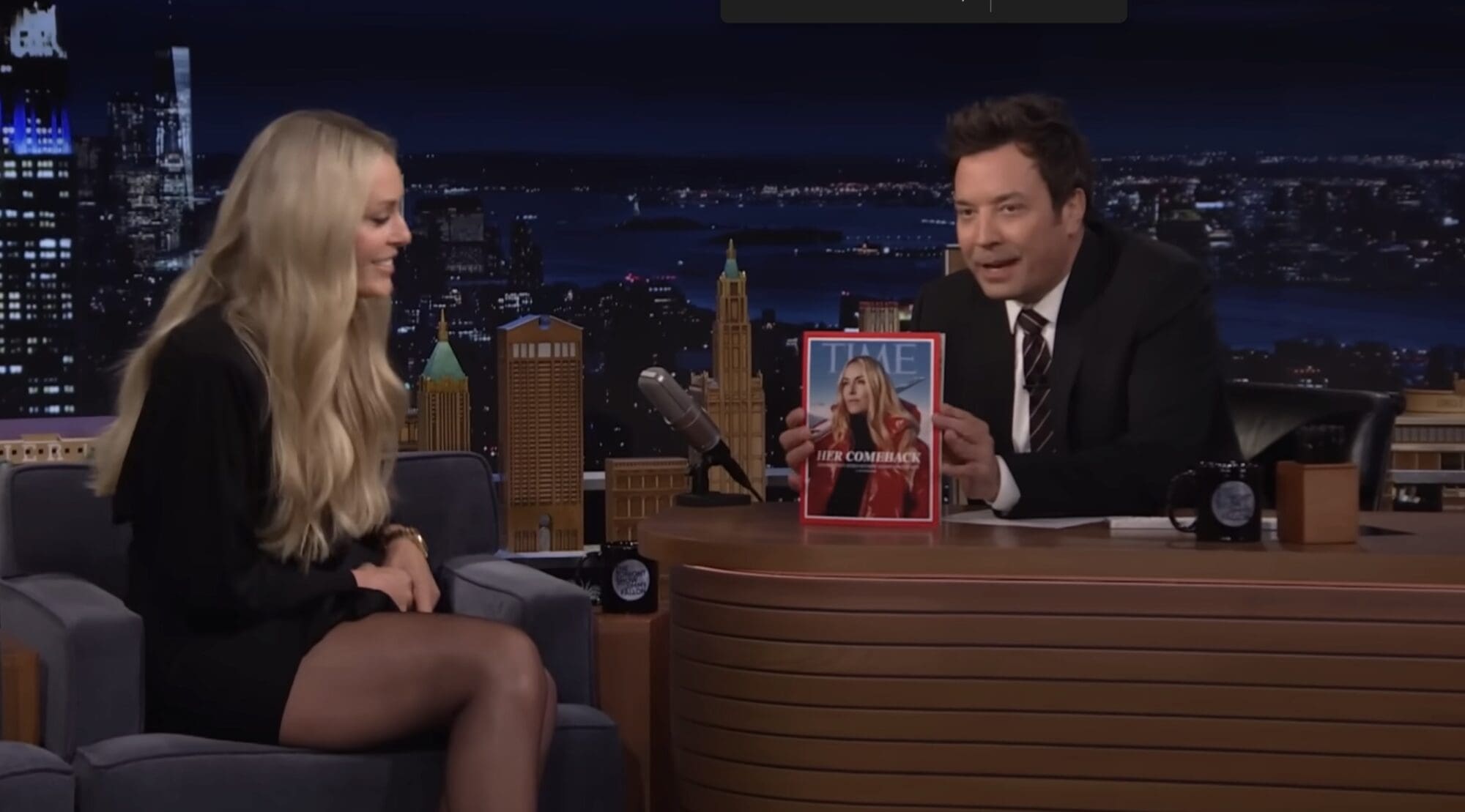 Lindsey Vonn Talks Puppies & Titanium Knee With Jimmy Fallon ...