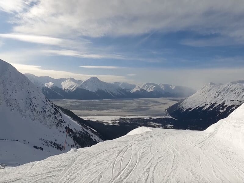 Ocean views from the slopes of Alaska's Alyeska Resort.