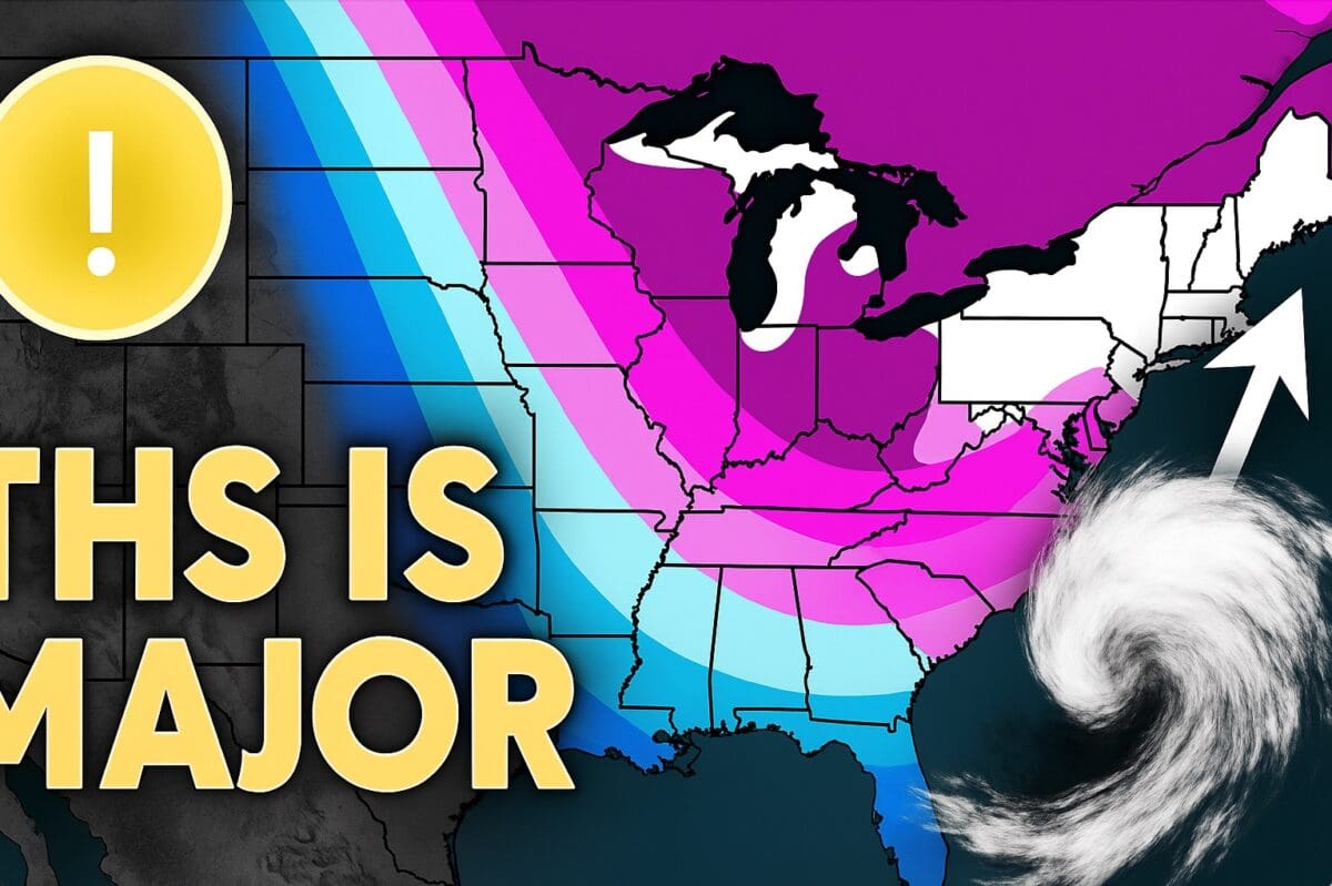 weather map showing snow storm headed for the Northeast