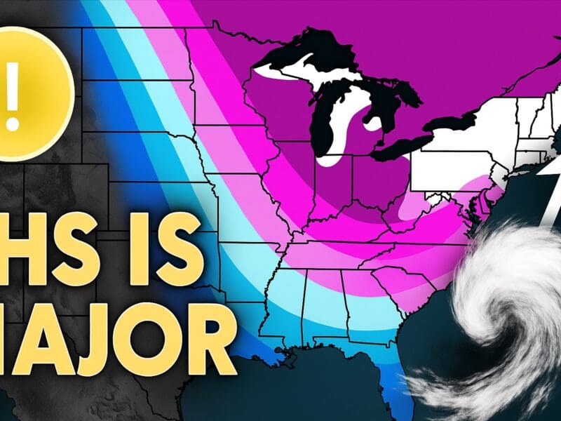 weather map showing snow storm headed for the Northeast