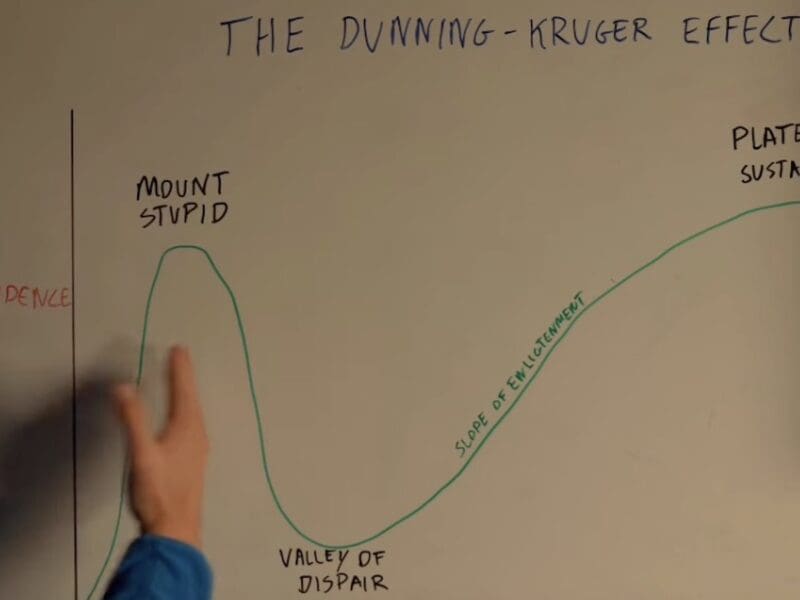 The Dunning Kruger Effect.