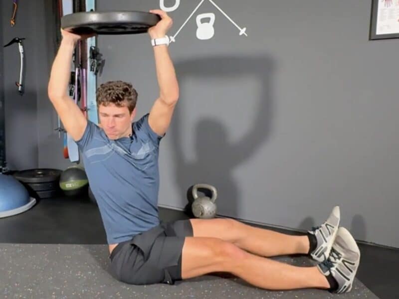 Core workout for skiers.
