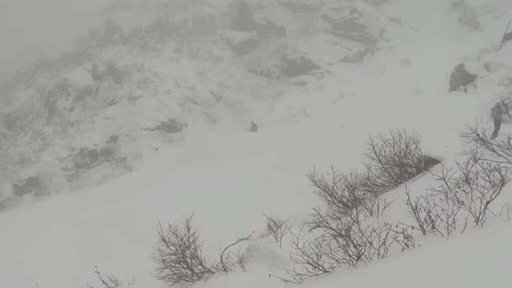 Avalanche in Tuckerman Ravine.