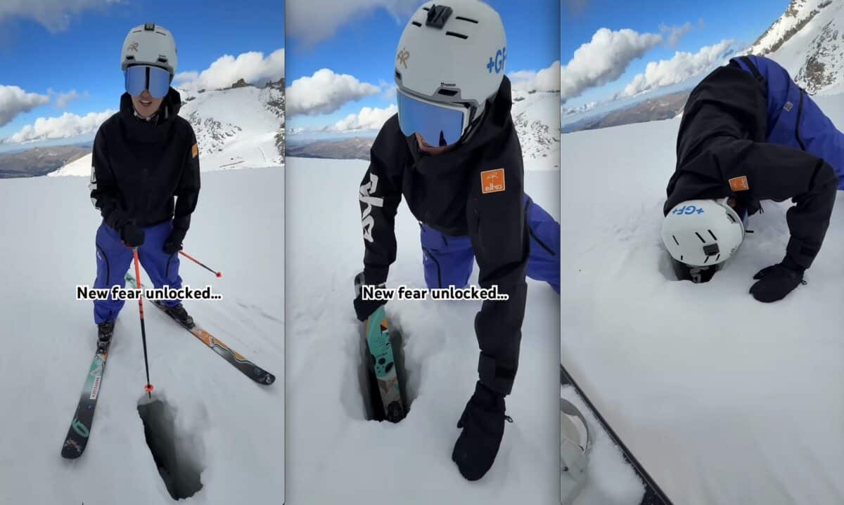 Crevasse discovered at ski resort terrain park