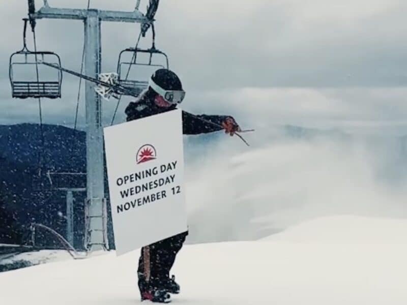 Sunday River in Maine is opening tomorrow.