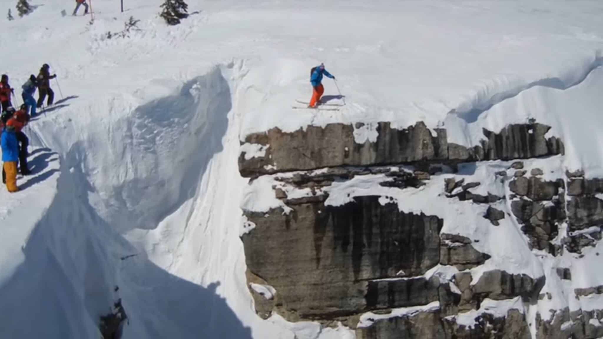 That Time a Random Skier Sent a 50-Foot Cliff Drop Straight Into Corbet's Couloir