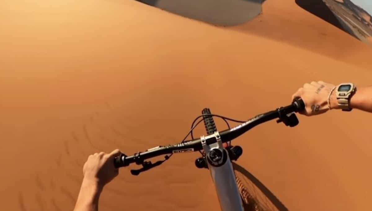 Is desert mountain biking equivalent to powder skiing?