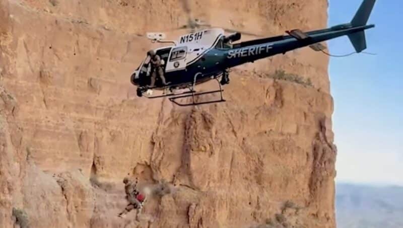Hiker airlifted from Arizona mountain trail.